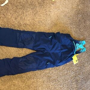 NWT all  in Motion Kids Navy Blue Snow Bibs